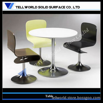Corian Table Top 3 Seats Dining Table for Kfc, Starabucks, Cafe, Fast Food Restaurant